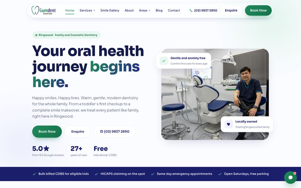 Gumdent Dental Ringwood website