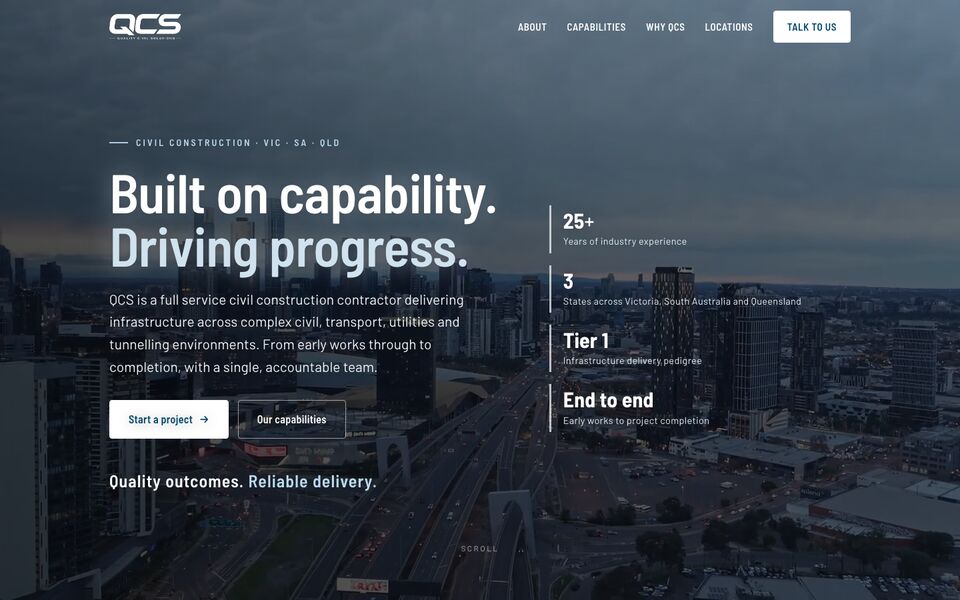 Quality Civil Solutions website