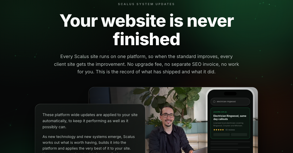 A link preview showing a real screenshot of the page being shared