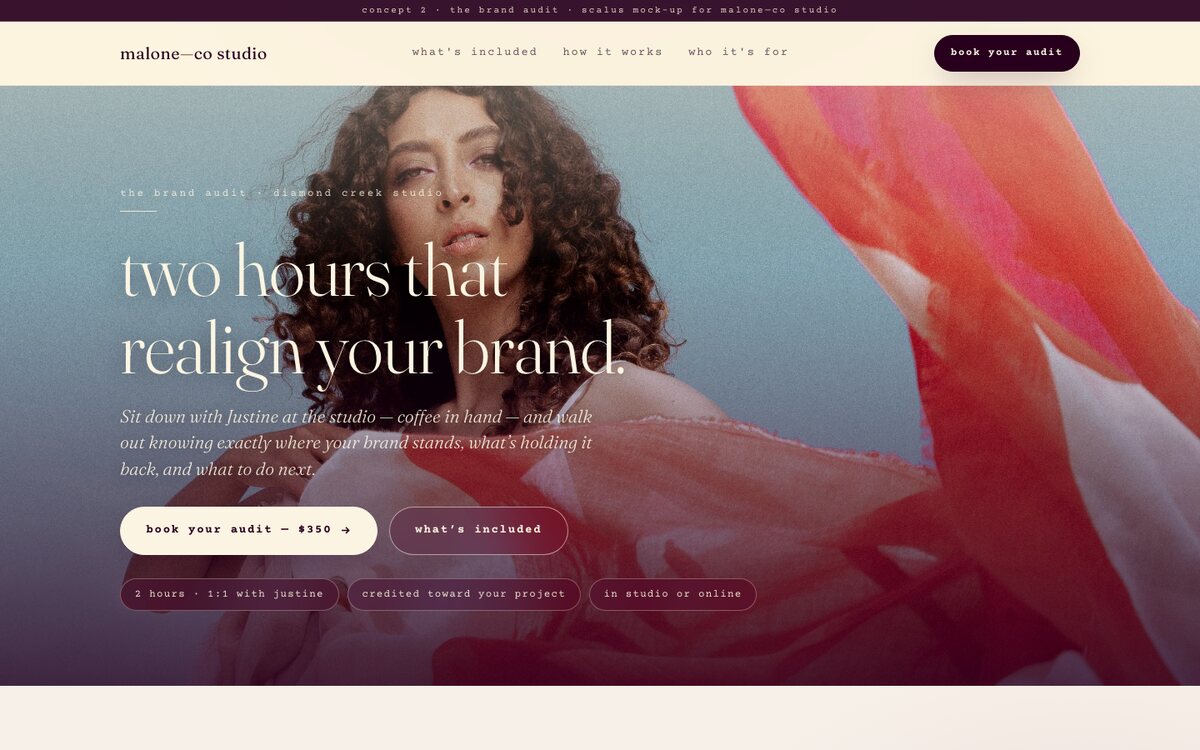 Malone Co Studio website built by Scalus