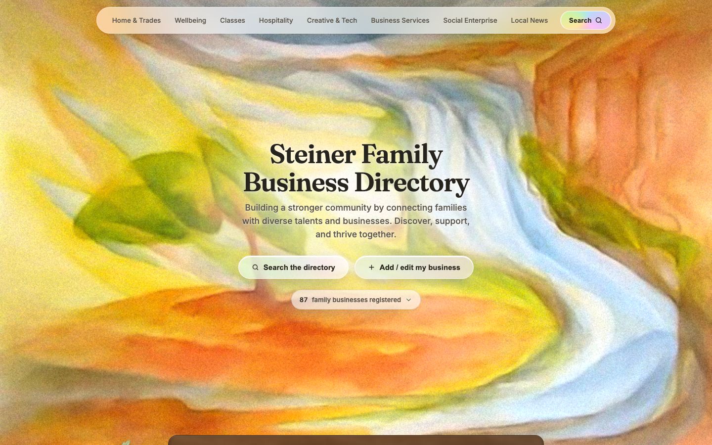 Steiner Family Business Directory built by Scalus